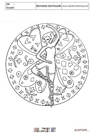 Mandala boyama sayfaları